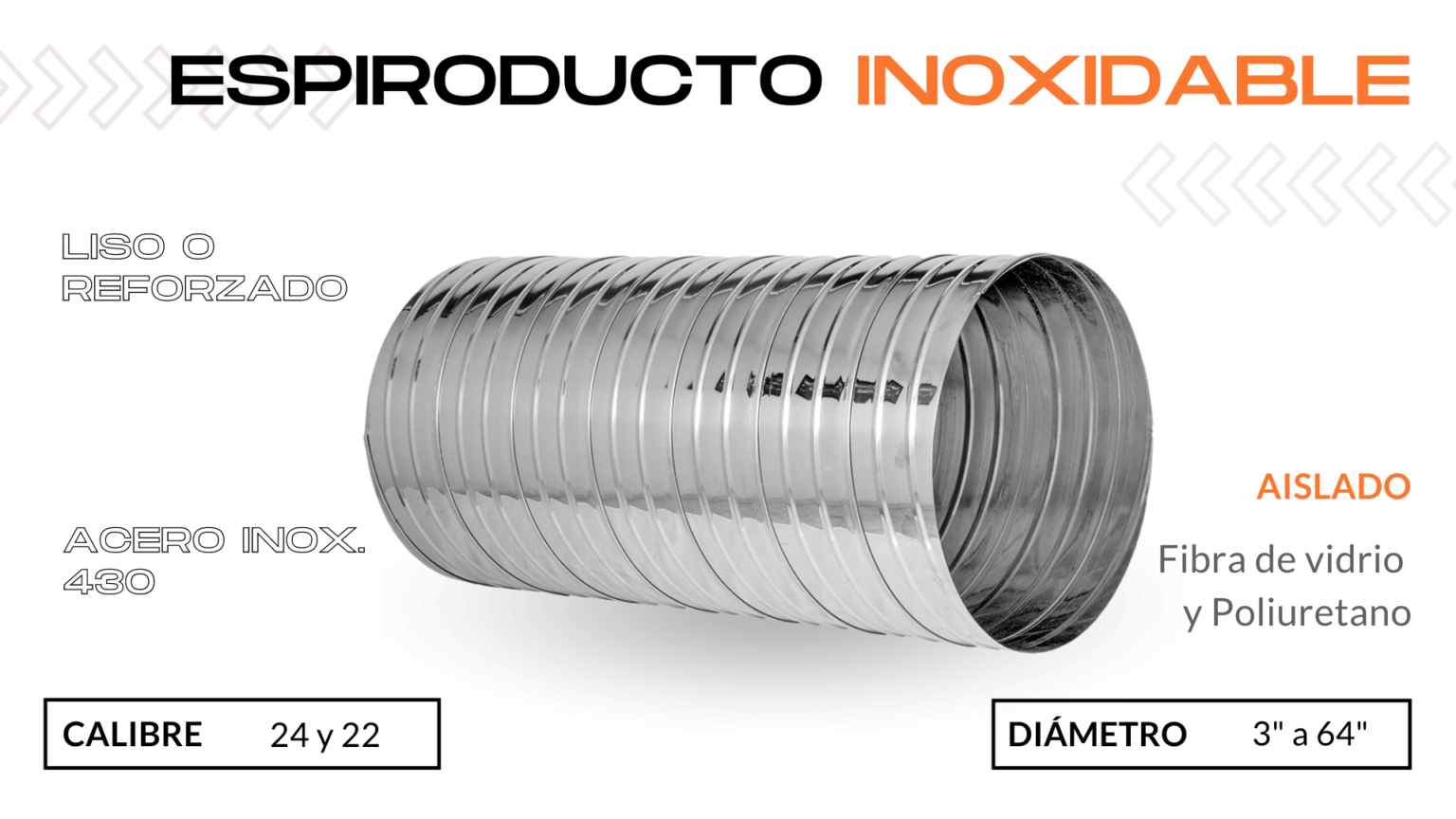 Espiroducto Inoxidable Ducto Spiro Comercial